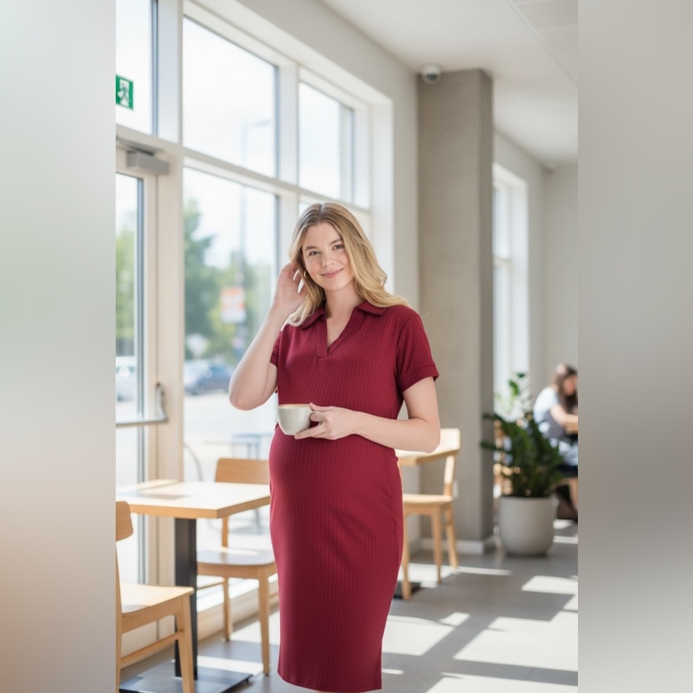 ✨🤍 Bump-Ready 💸Raspberry Isabel Maternity 2 piece Dress Set | Size Medium